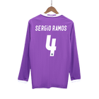 Camiseta retro de fútbol de manga larga de visitante del Real Madrid SERGIO RAMOS #4 2016/17