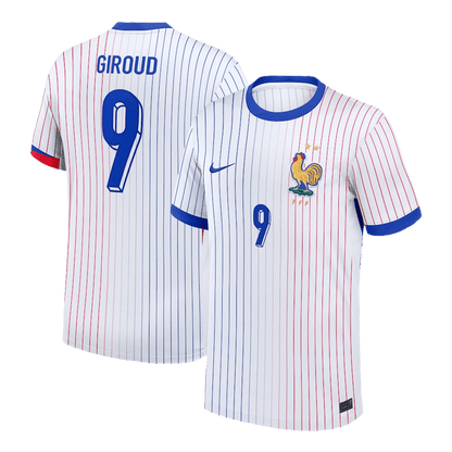 Camisola de futebol GIROUD #9 França Fora Camisola personalizada 2024