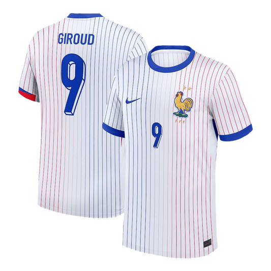 Camisola de futebol GIROUD #9 Fran?a Fora Camisola personalizada 2024