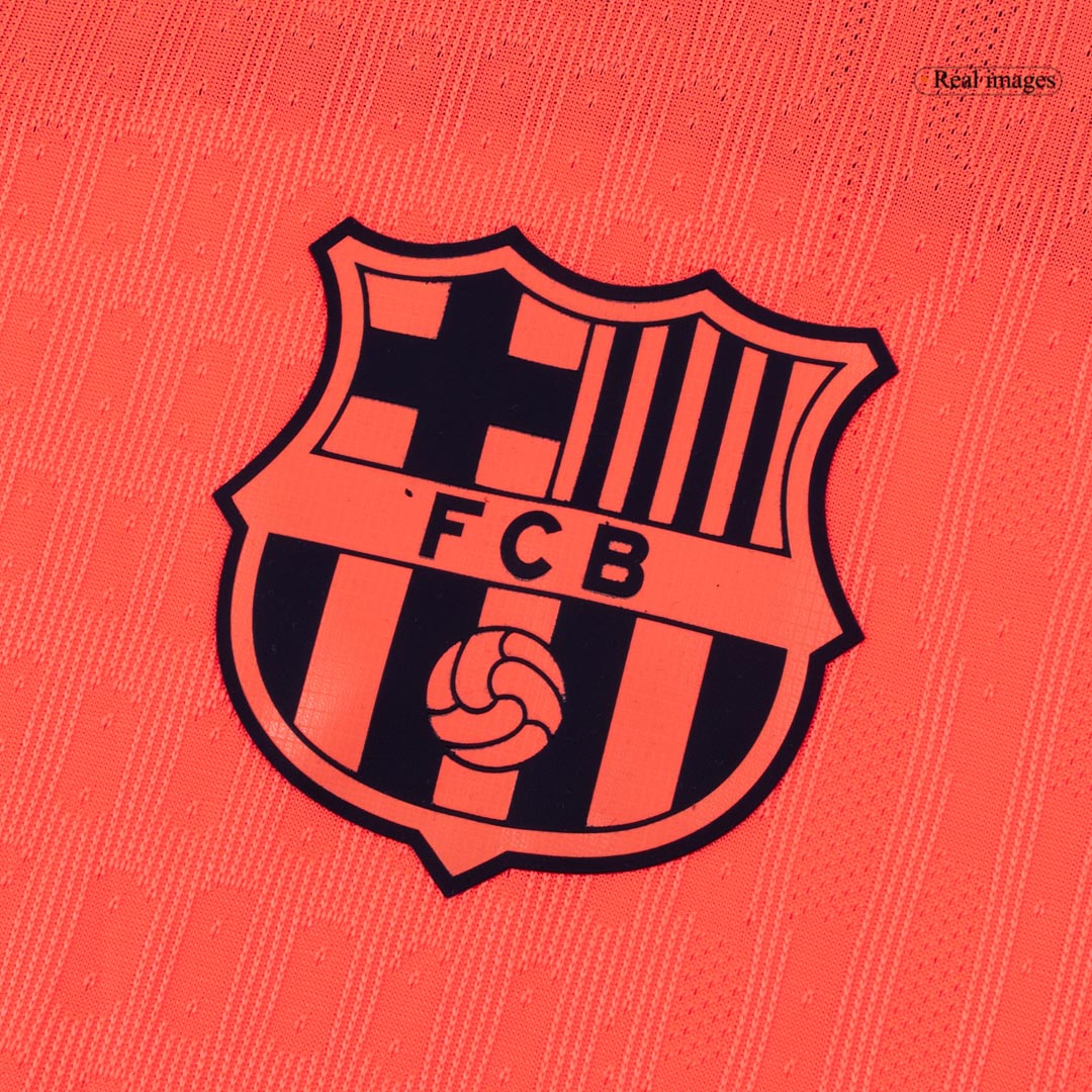 Jogador ROONY #28 Barcelona Fora Terceira Futebol Camisas 2025/26 Laranja