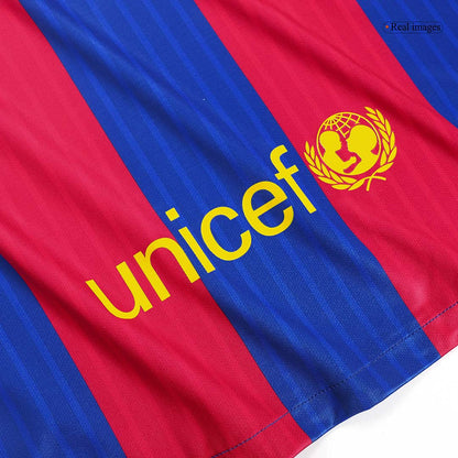 Retrô MESSI #10 Barcelona Casa Camisa 2016/17 Vermelho&Azul