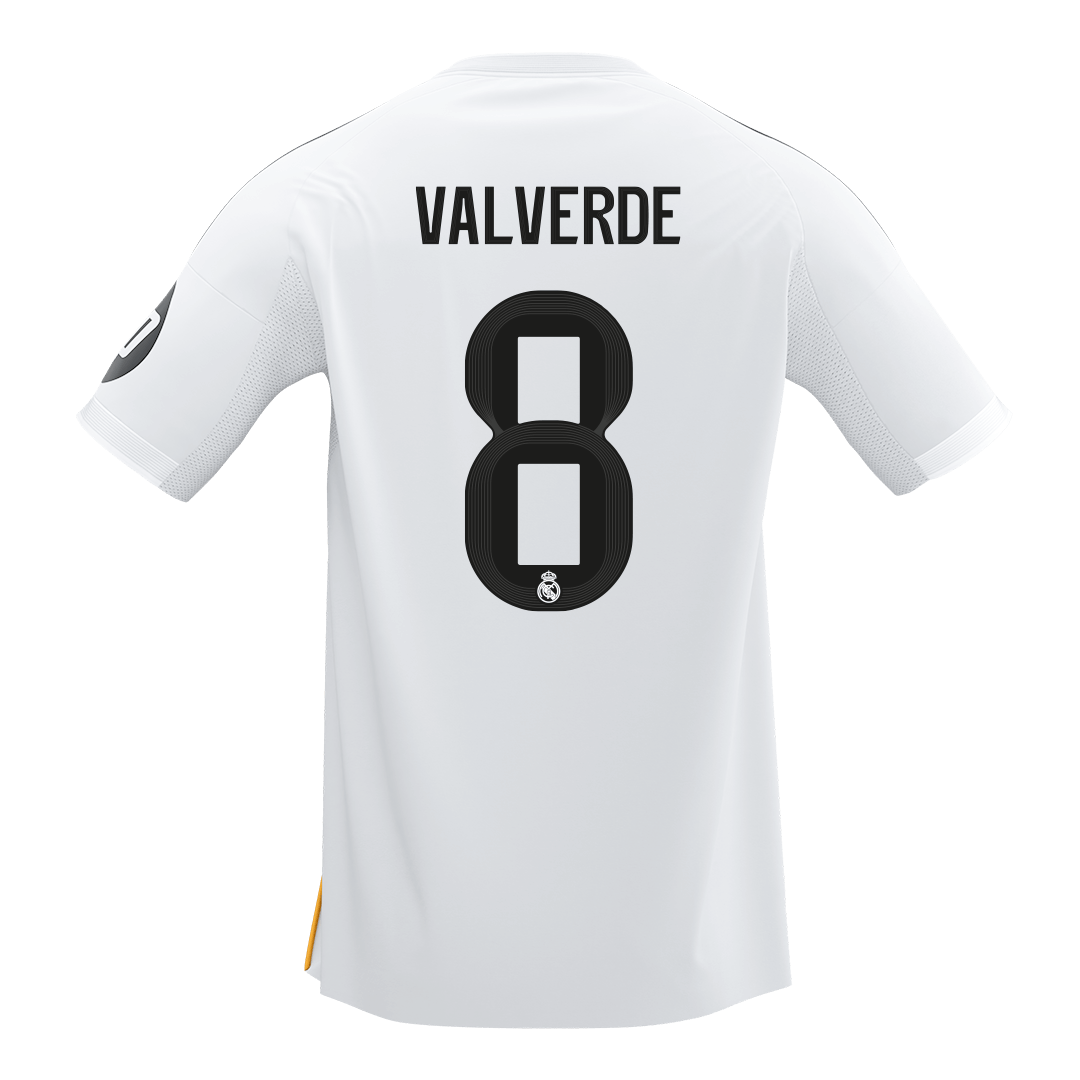 【Super Qualidade】VALVERDE #8 Real Madrid
 Casa Futebol Camisa 2025/26 Branco