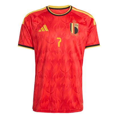 DE BRUYNE #7 Belgium Casa Camisa 2026 Vermelho