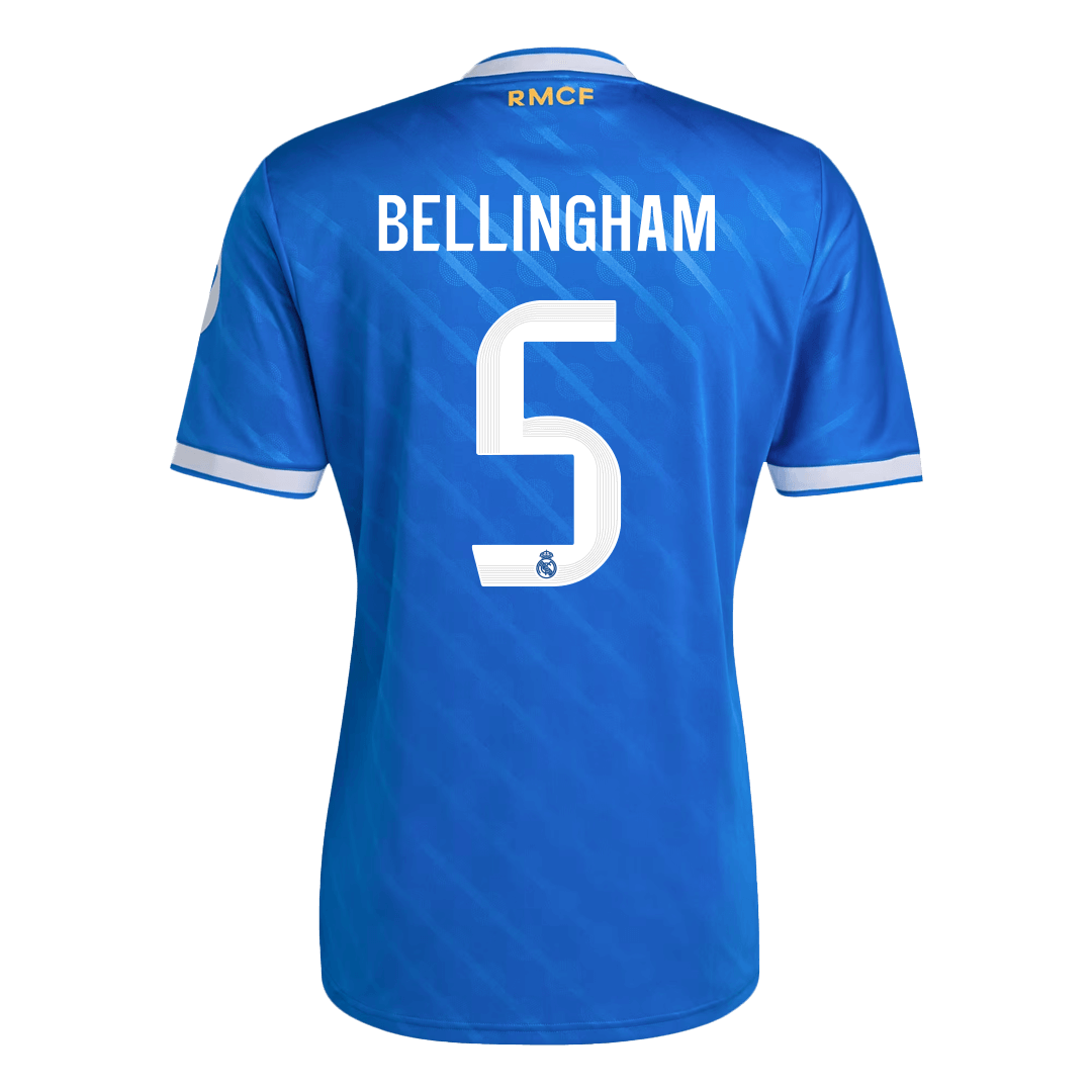 BELLINGHAM #5 Real Madrid Fora Terceira Camisa 2025/26- Azul