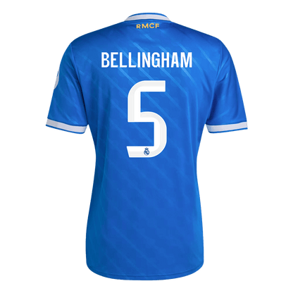 BELLINGHAM #5 Real Madrid Fora Terceira Camisa 2025/26- Azul