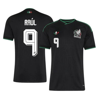 Versão do Jogador RAÚL #9 Mexico Terceira Copa do Mundo Futebol Camisas 2026 Preto