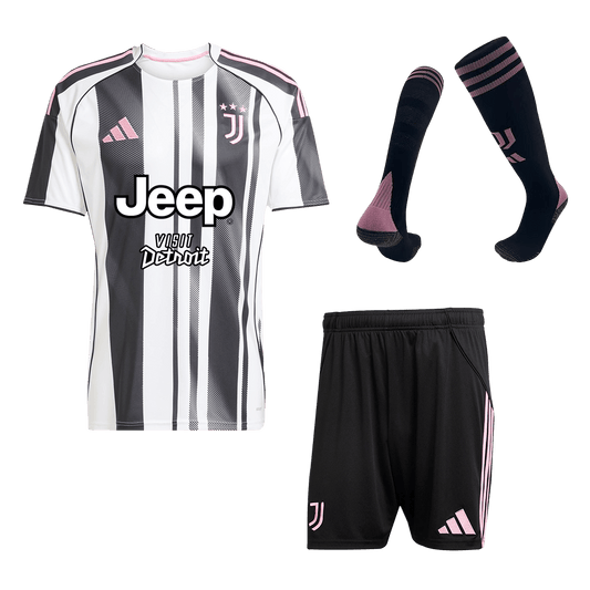 Juventus Casa Camisa Conjunto (Camisa + Calções + Meias) 2025/26