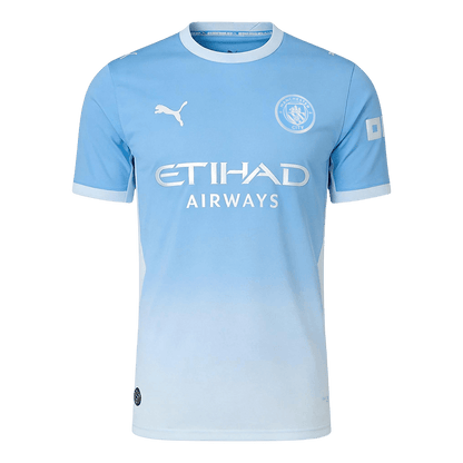 Versão do Jogador HAALAND #9 Manchester City Casa Futebol Camisas 2026/27 Azul - UCL