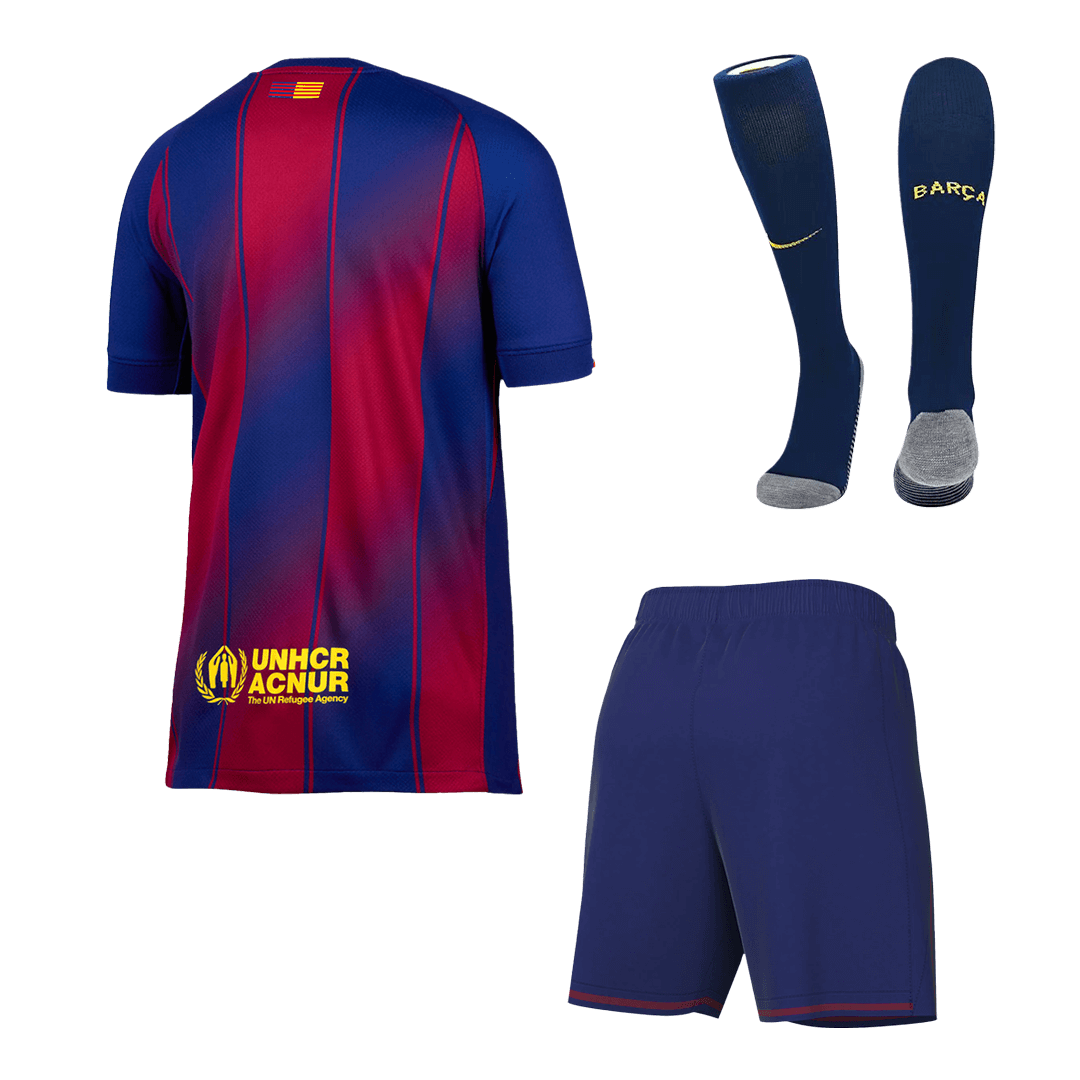 Barcelona Casa Camisa Conjunto (Camisola + Calções+Meias) 2025/26- Vermelho&Azul