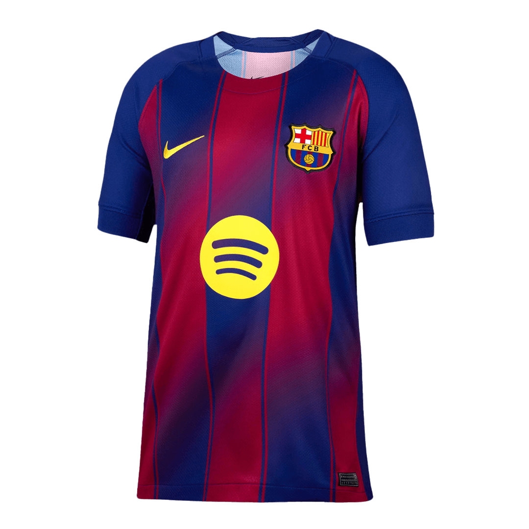 RAPHINHA #11 Camisa do Barcelona Casa 2025/26 Vermelha e Azul - UCL