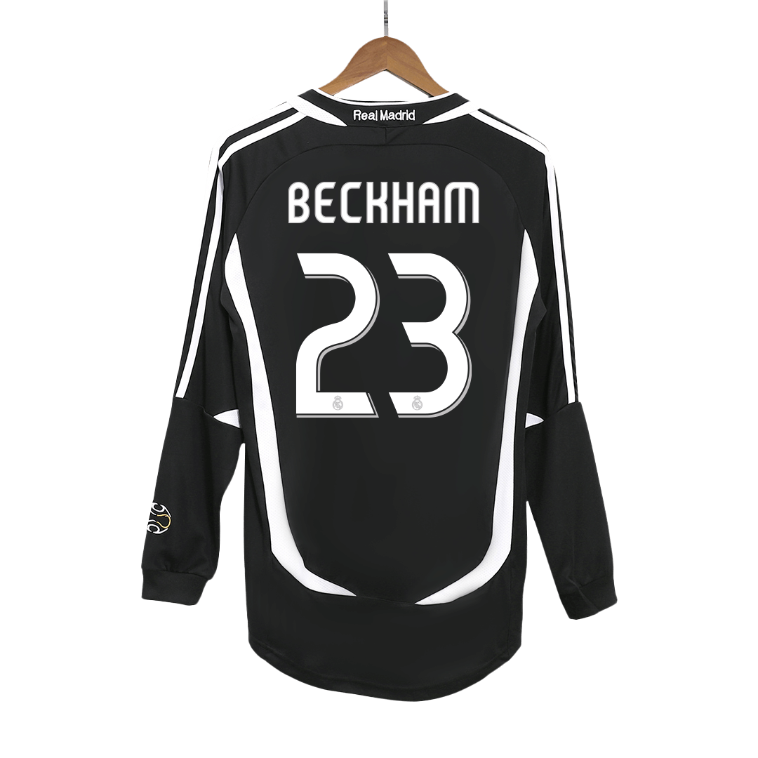 BECKHAM #23 Real Madrid Retro Jersey Away Football Shirt 2006/07