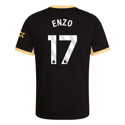 Versão do Jogador ENZO #17 Manchester City Fora Futebol Camisas 2026/27 Preto