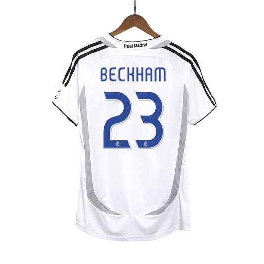 BECKHAM #23 Real Madrid Retro Jersey Home Camisola de futebol 2006/07