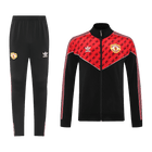 Manchester United Treino Jaqueta Conjunto (Jaqueta + Calças) 2025/26 Vermelho&Preto