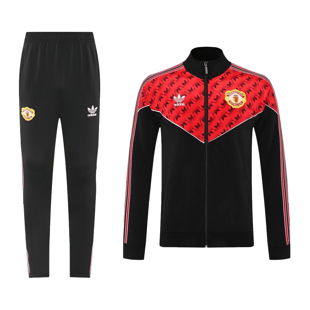 Manchester United Treino Jaqueta Conjunto (Jaqueta + Calças) 2025/26 Vermelho&Preto