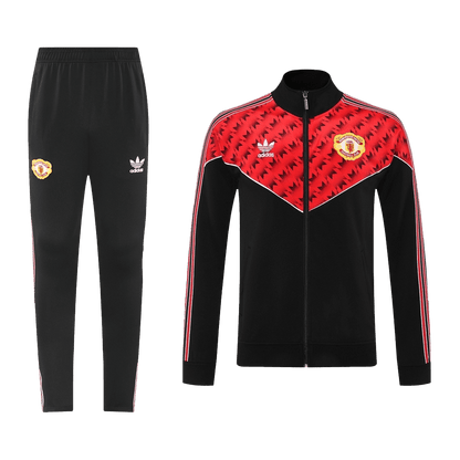 Manchester United Treino Jaqueta Conjunto (Jaqueta + Calças) 2025/26 Vermelho&Preto