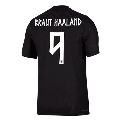 Versão do Jogador BRAUT HAALAND #9 Norway Fora Copa do Mundo Futebol Camisas 2026 Preto
