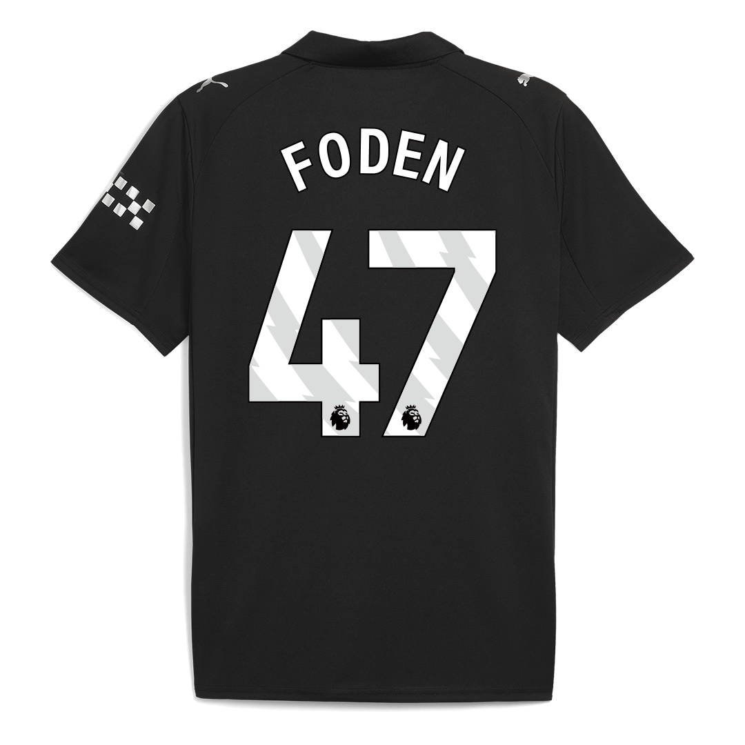 FODEN #47 Manchester City Fora Camisa 2025/26- Preto