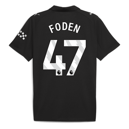 FODEN #47 Manchester City Fora Camisa 2025/26- Preto