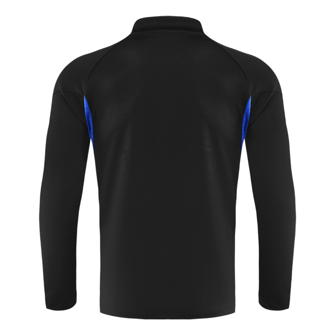 Manchester United Infantil Zíper Moletom Conjunto (Top+Pants) 2025/26 Preto