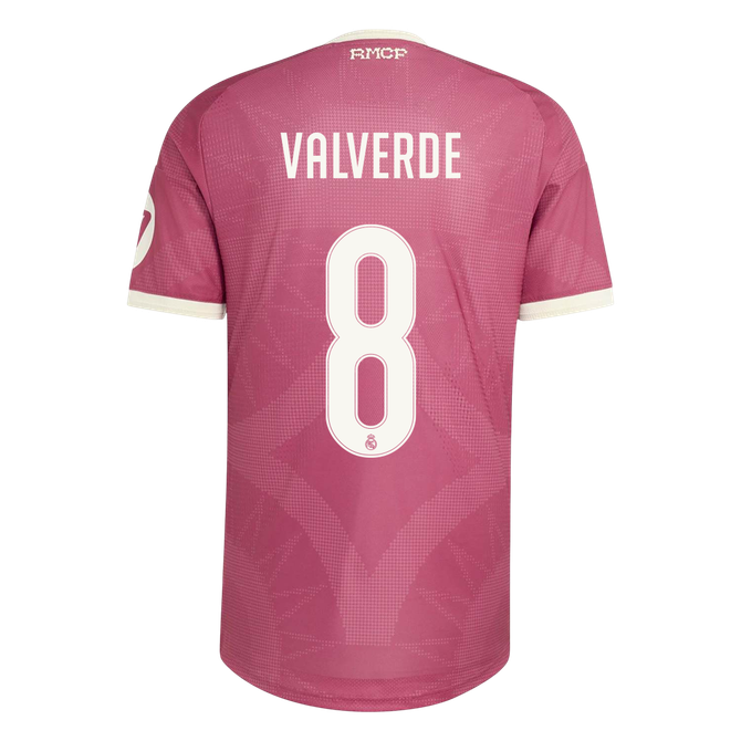 Versão do Jogador VALVERDE #8 Real Madrid Terceira Futebol Camisas 2026/27 Rosa