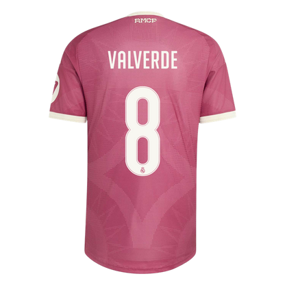 Versão do Jogador VALVERDE #8 Real Madrid Terceira Futebol Camisas 2026/27 Rosa