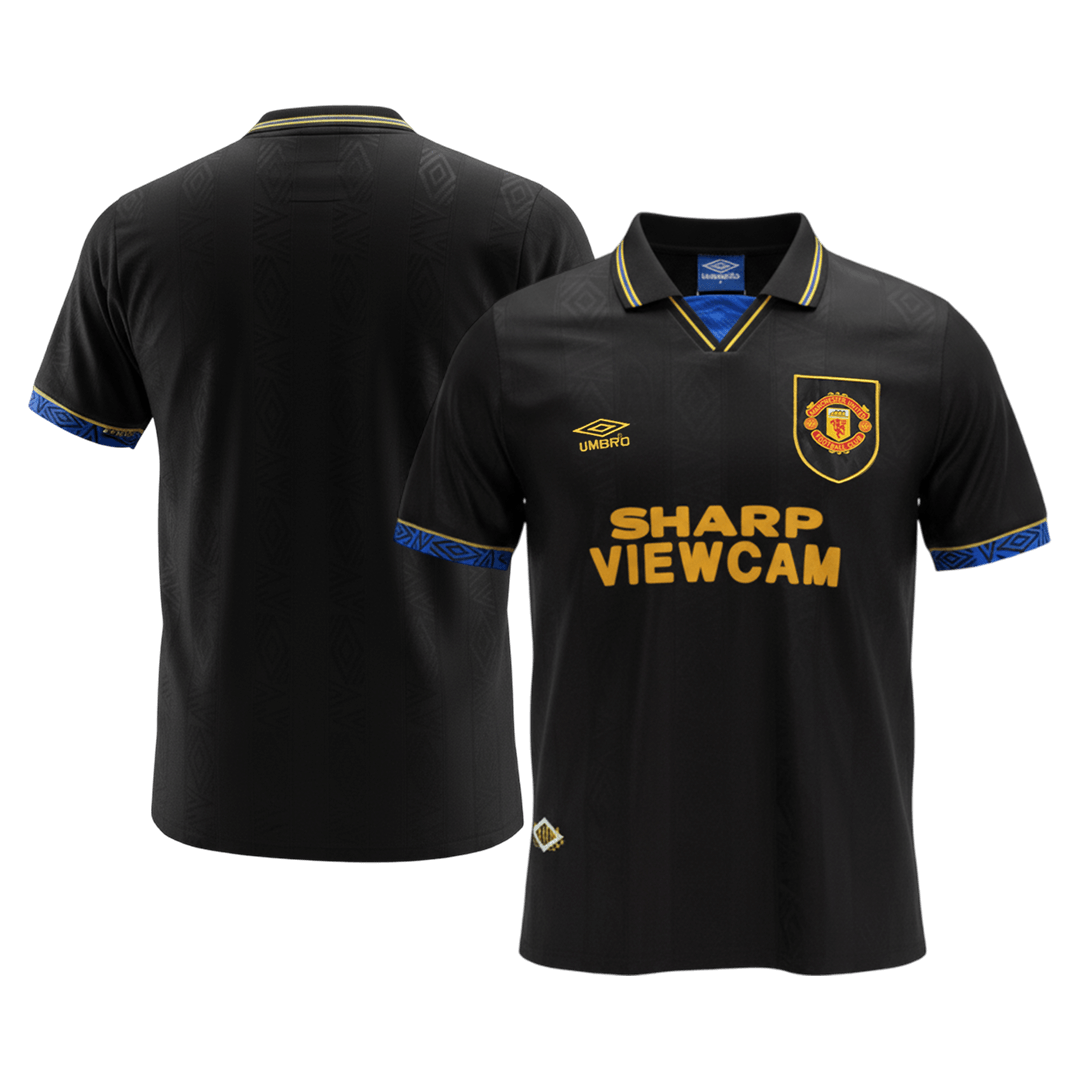 Retrô Manchester United Fora Camisa 1993/94 Preto
