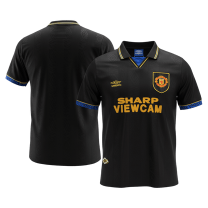 Retrô Manchester United Fora Camisa 1993/94 Preto