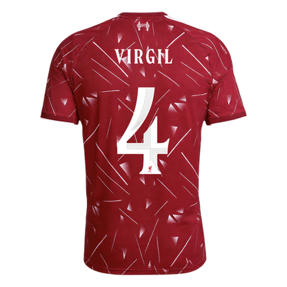 【Super Qualidade】VIRGIL #4 Liverpool
 Casa UCL Futebol Camisa 2026/27 Vermelho