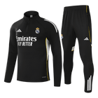 Real Madrid Infantil Zíper Moletom Conjunto (Top+Pants) 2025/26 Preto