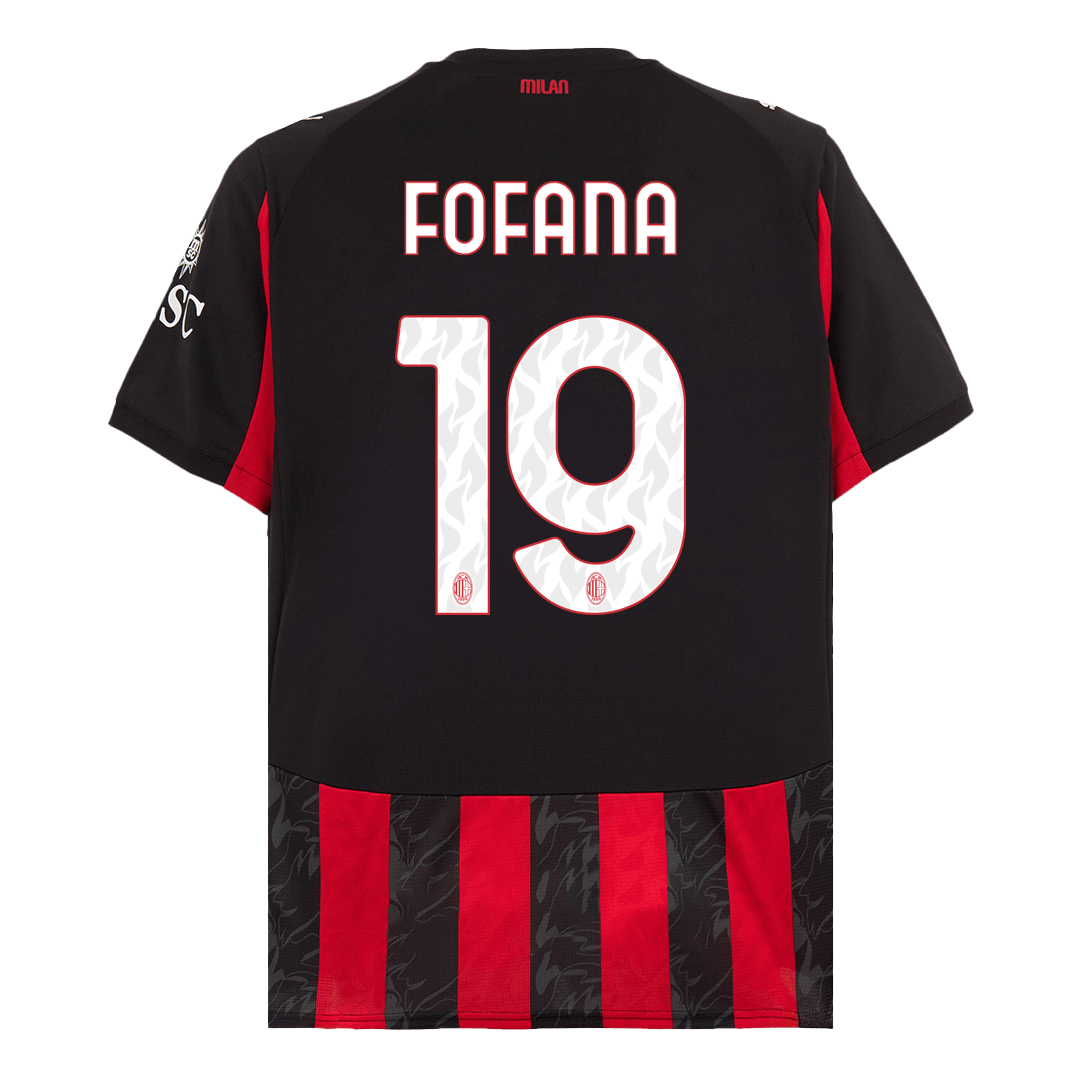 【Super Qualidade】FOFANA #19 AC Milan
 Casa Futebol Camisa 2025/26