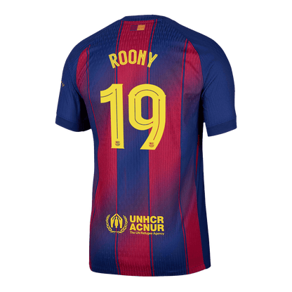 Autêntico ROONY #19 Barcelona Casa UCL Futebol Camisas 2025/26 - UCL