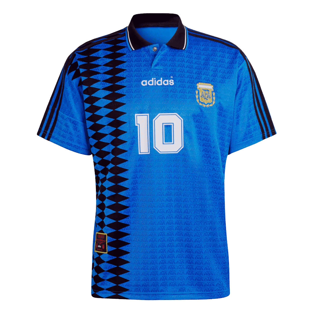 Argentina Jersey #10 Away Retro Soccer Jersey 1994