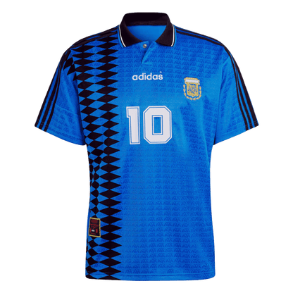 Argentina Jersey #10 Away Retro Soccer Jersey 1994