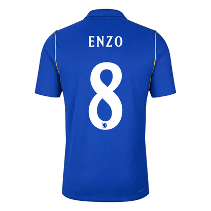 Versão do Jogador ENZO #8 Chelsea Casa Futebol Camisas 2026/27 Azul - UCL