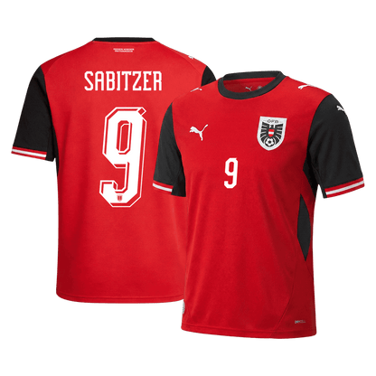 SABITZER #9 Áustria Casa Camisa Copa do Mundo 2026 Vermelho