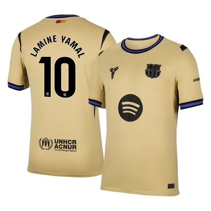 LAMINE YAMAL #10 Barcelona Fora Camisa 2025/26- Amarelo