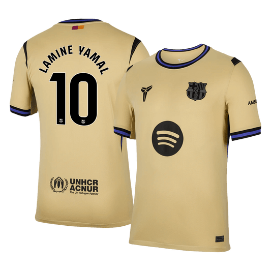 LAMINE YAMAL #10 Barcelona Fora Camisa 2025/26- Amarelo