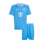 Inter Miami CF 
 Fora Terceira 
Camisas Infantis 
Conjunto 2025 
 Azul