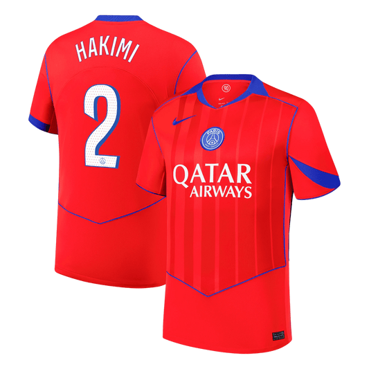 HAKIMI #2 PSG Terceira Camisa 2025/26 Vermelho