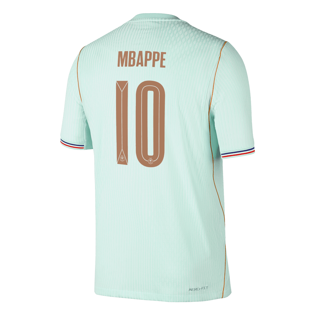 Versão do Jogador MBAPPE #10 France Fora Copa do Mundo Futebol Camisas 2026 Verde