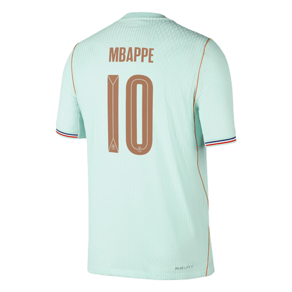 Versão do Jogador MBAPPE #10 France Fora Copa do Mundo Futebol Camisas 2026 Verde