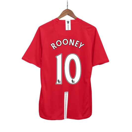 Camisola de futebol retro Manchester United ROONEY #10 2007/08