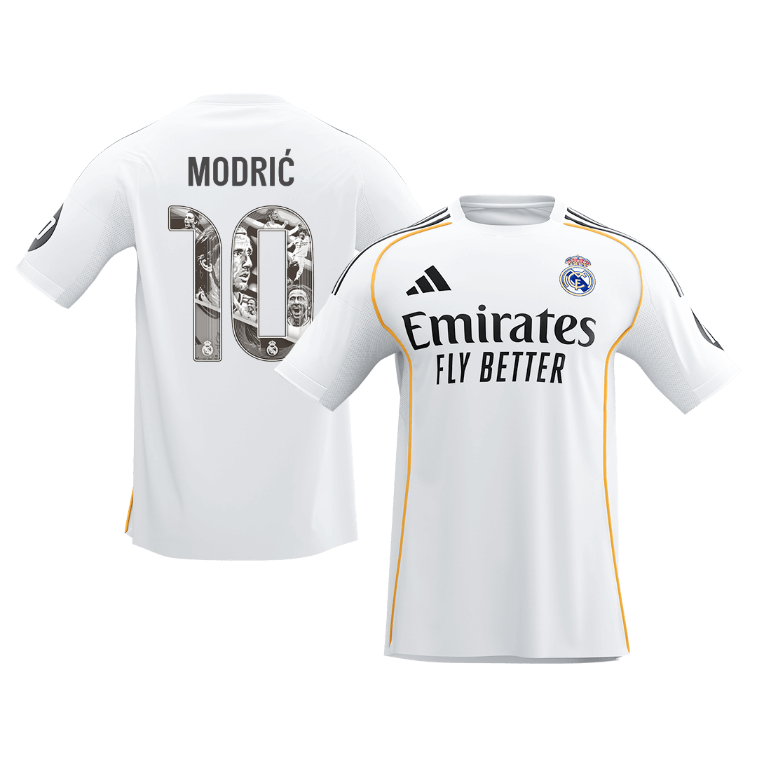 【Super Qualidade】MODRIĆ Special #10 Real Madrid
 Casa Futebol Especial Camisa 2025/26 Branco