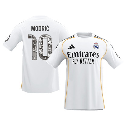 【Super Qualidade】MODRIĆ Special #10 Real Madrid
 Casa Futebol Especial Camisa 2025/26 Branco