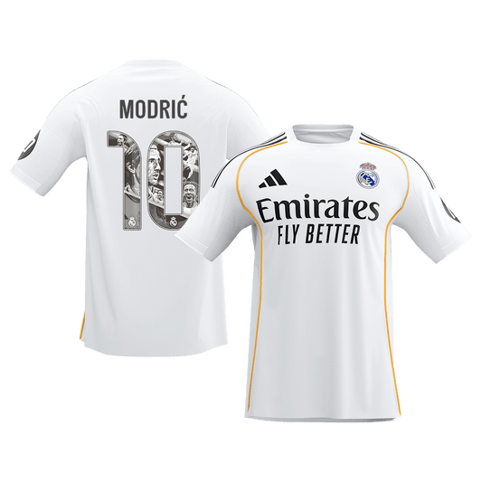 【Super Qualidade】MODRIĆ Special #10 Real Madrid
 Casa Futebol Especial Camisa 2025/26 Branco