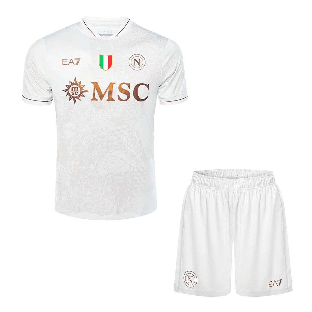 Napoli Fora Camisa Conjunto (Camisa + Calções) 2025/26  Areia