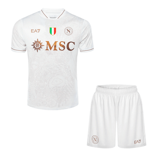 Napoli Fora Camisa Conjunto (Camisa + Calções) 2025/26  Areia