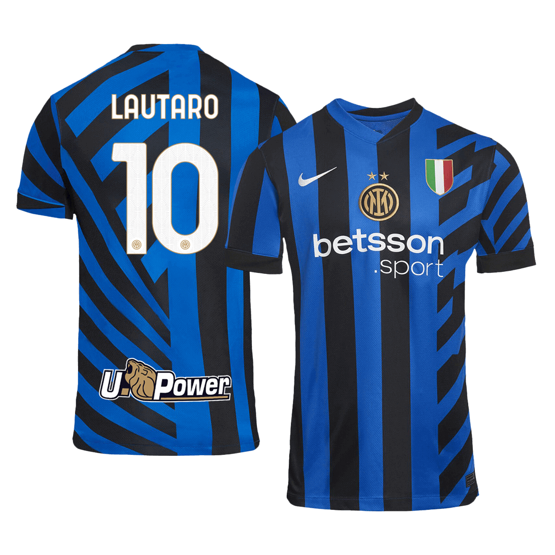 Camisola de futebol LAUTARO #10 Inter Milan Home personalizada 2024/25