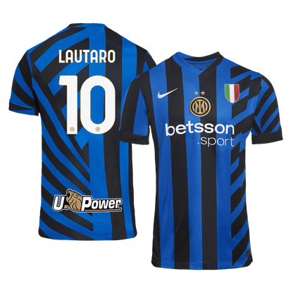 Camisola de futebol LAUTARO #10 Inter Milan Home personalizada 2024/25